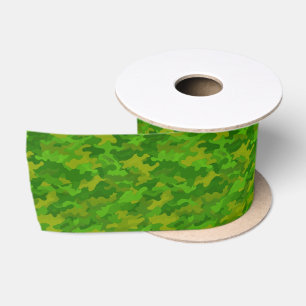 Pine Forest Camouflage Satin Ribbon