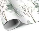 Pine Forest Christmas Holiday Wrapping Paper