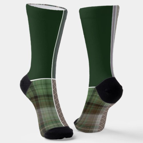 Pine Forest Colors Crew Socks