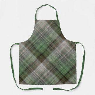 Pine Forest Green and Brown Plaid Apron