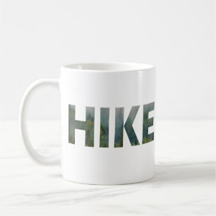 Pine forest hiking hike logo coffee mug