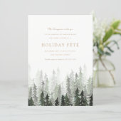 Pine Forest Holiday Party Invitations | Zazzle