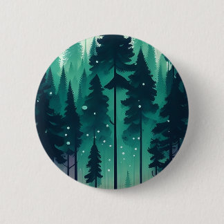 Pine Forest Landscape Button