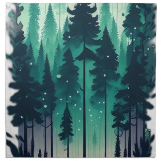 Pine Forest Landscape Cloth Napkin