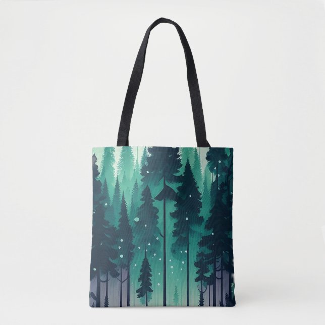 Pine Forest Landscape Tote Bag (Front)