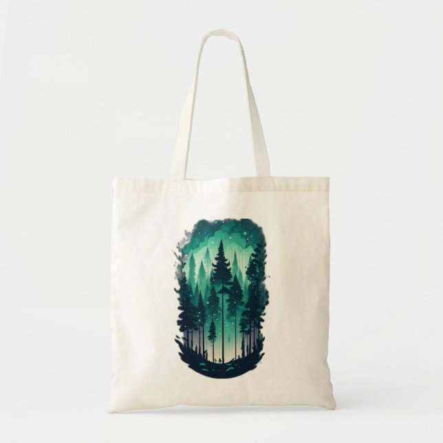 Pine Forest Landscape Tote Bag (Front)