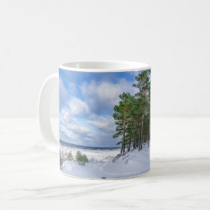 Pine forest near sea coast in Latvia Coffee Mug