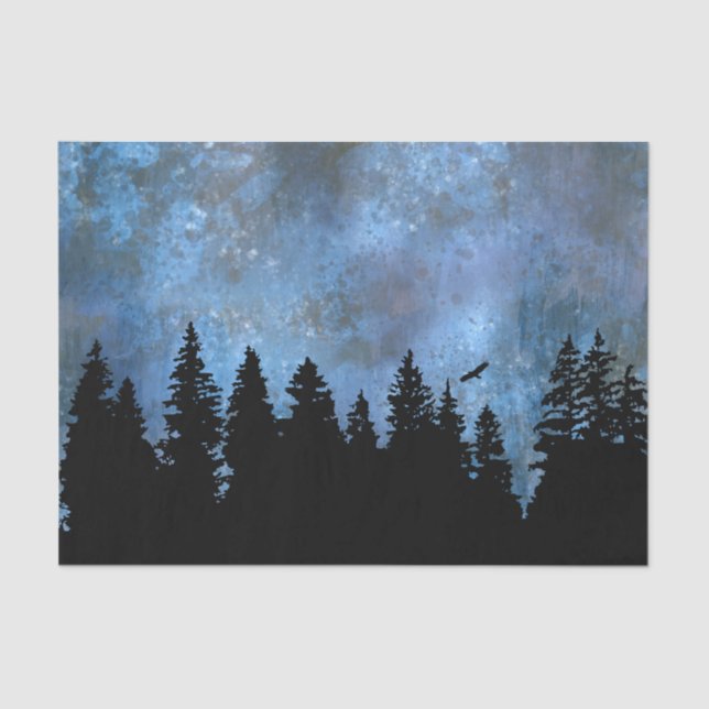 Pine Forest Night Tissue Paper (Front)