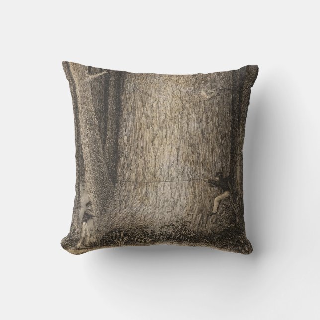 Pine Forest, Oregon Throw Pillow (Front)