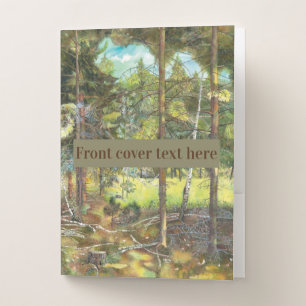 Pine forest pocket folder