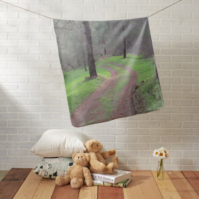 Pine Forest Road Baby Blanket (In Situ)