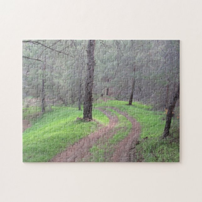 Pine Forest Road Jigsaw Puzzle (Horizontal)