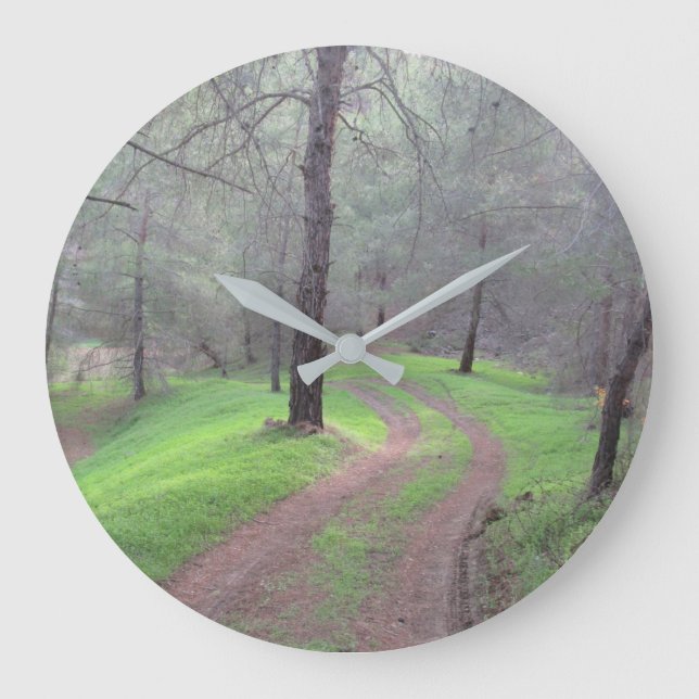 Pine Forest Road Large Clock (Front)