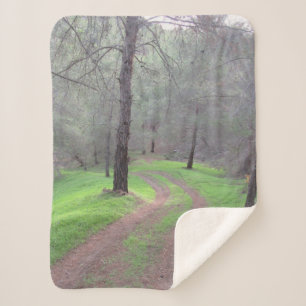 Pine Forest Road Sherpa Blanket