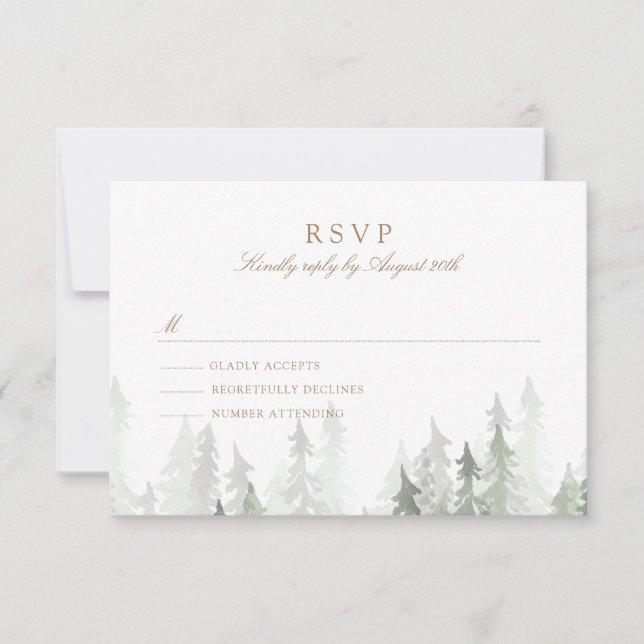 Pine Forest RSVP Card (Front)