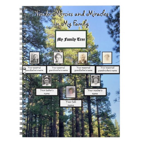 Pine Forest Three Generation Mercies Miracles Notebook