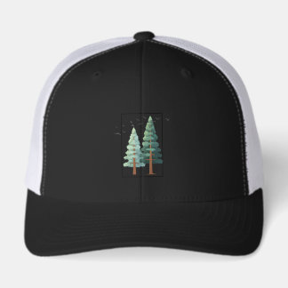Pine Forest Trees Minimalist Nature Illustration