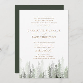 Pine Forest Wedding Invitation