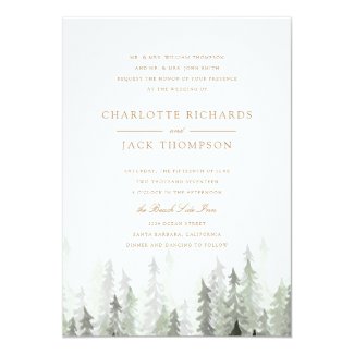 Pine Forest Wedding Invitation