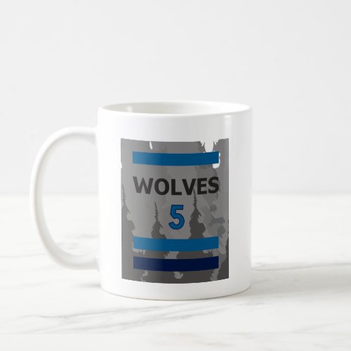 Pine forest with anthony edwards number coffee mug