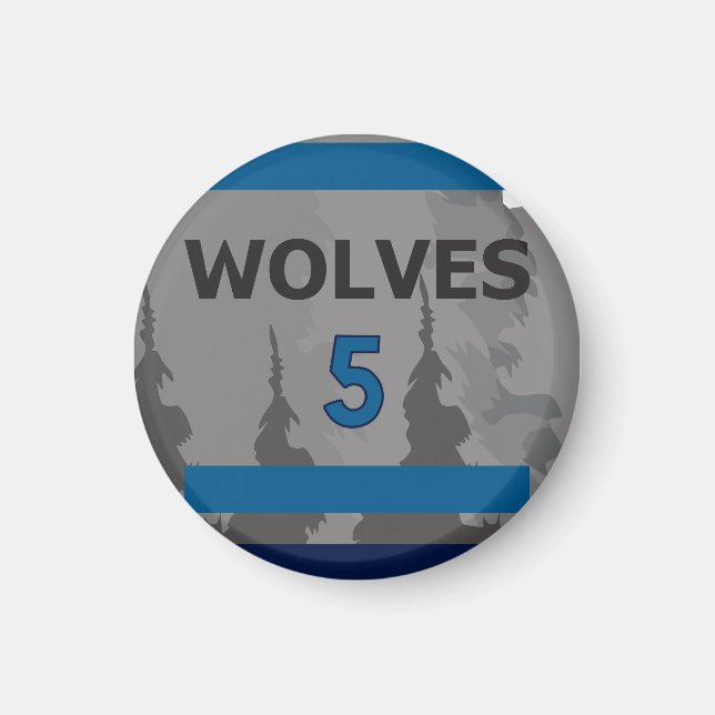 Pine forest with anthony edwards number magnet (Front)