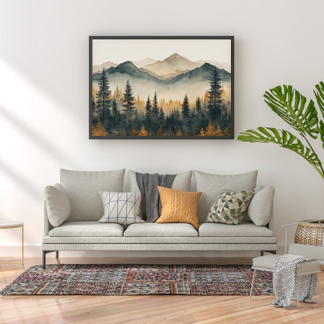 Pine Forest Zen Minimalist Wall Art (Creator Uploaded)