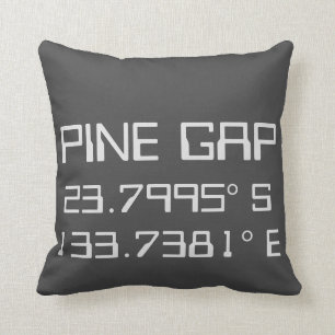 Pine Gap Latitude Longitude Throw Pillow