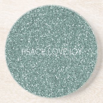 Pine Green Glitter Coaster by peacefuldreams at Zazzle