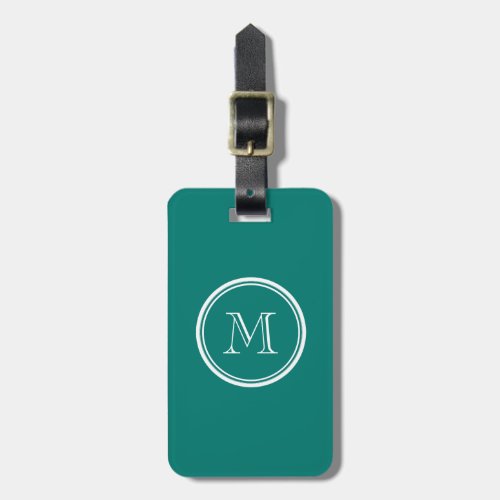 Pine Green High End Colored Monogrammed Luggage Tag