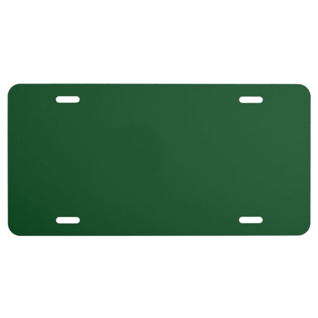 Pine Green   License Plate (Front)