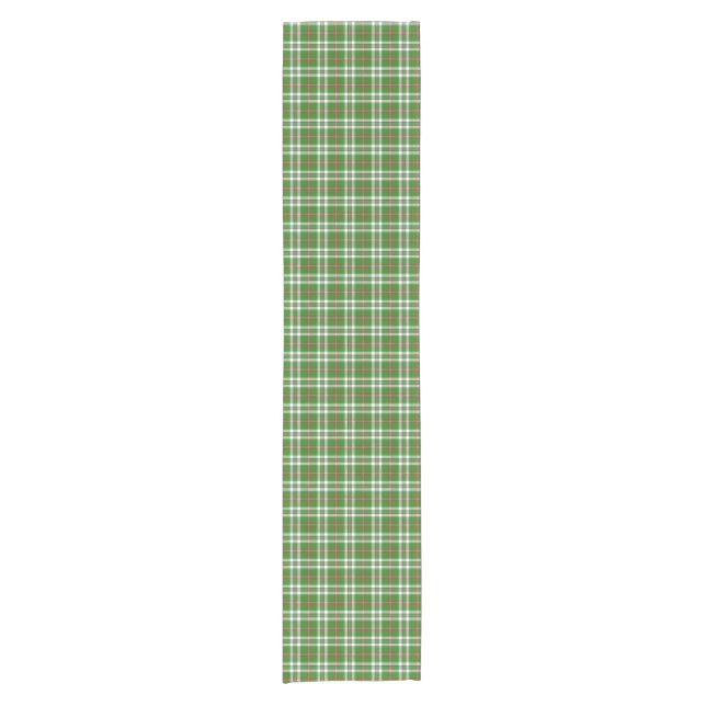 Pine Green Plaid Short Table Runner (Front)