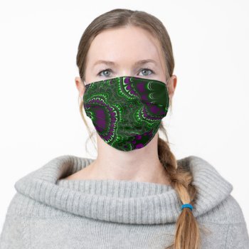 Pine Green Remix Adult Cloth Face Mask by WonderArt at Zazzle