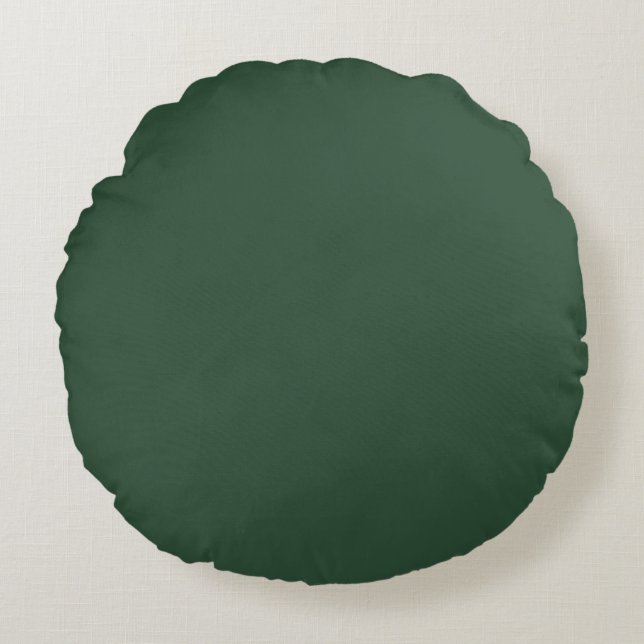 Pine Green Round Pillow (Front)