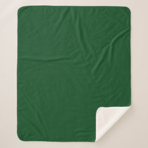 Pine Green (solid color) Sherpa Blanket