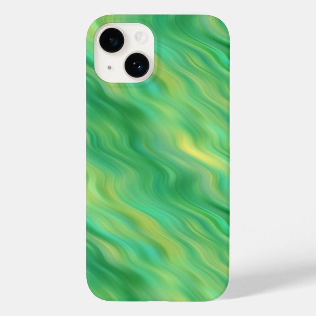 Pine Green Wavy Texture Case-Mate iPhone Case (Back)