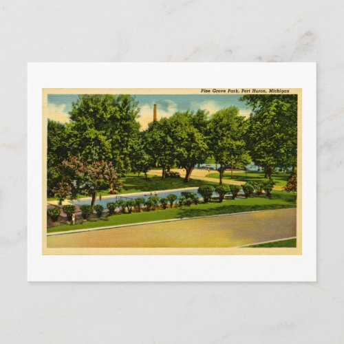 Pine Grove Park Port Huron Michigan Postcard