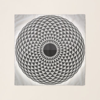 PINE HELIX MANDALA Geometric Pattern Chiffon Scarf