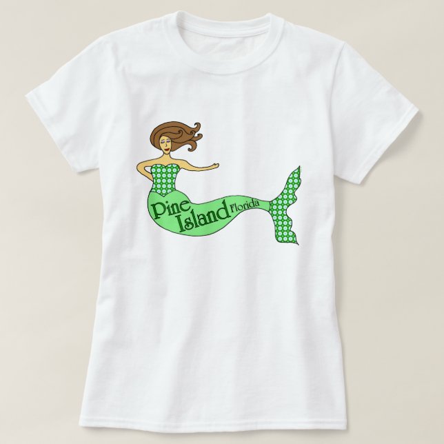 Pine Island, Florida Mermaid T-Shirt (Design Front)