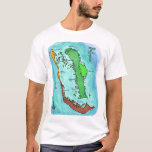 Pine Island Sanibel Captiva Islands Florida Map T-shirt at Zazzle