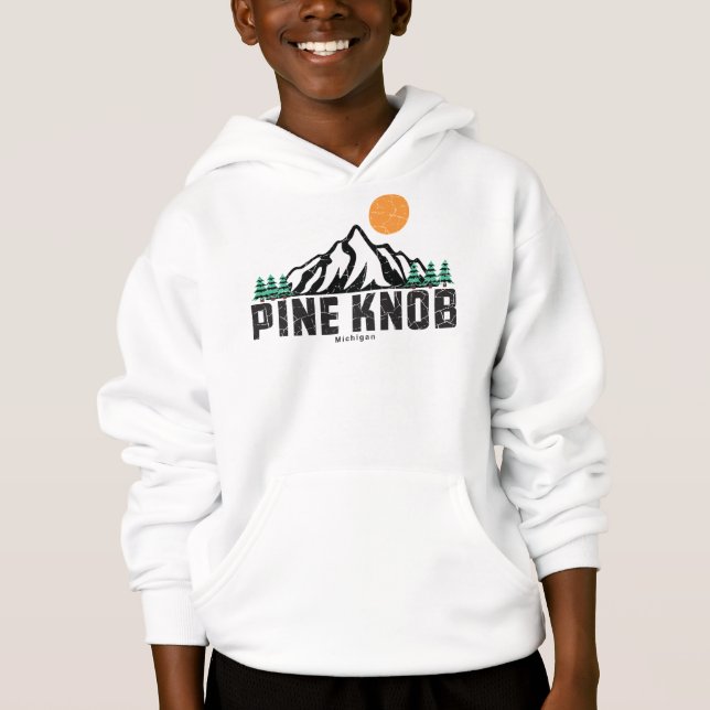 Pine Knob Mountain Ski Sunset T-Shirt Hoodie (Front)