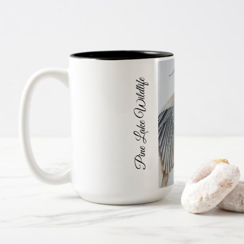 Pine Lake Artist Great Blue Heron Two_Tone Coffee Mug