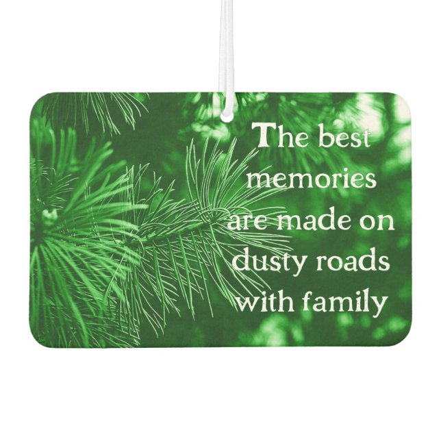 Pine landscape add your quote air freshener (Front)