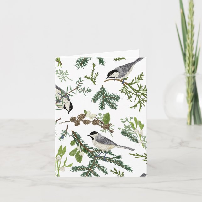 Pine leaves bird  card (Front)