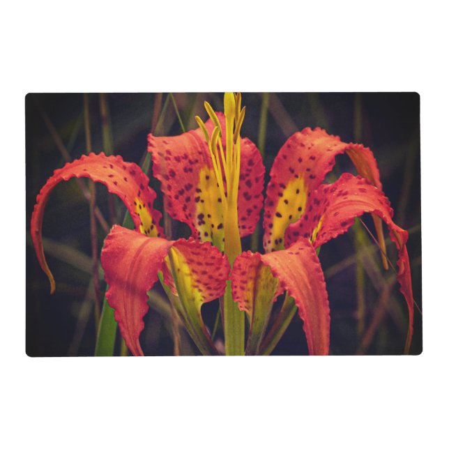 "Pine Lily" Laminated Placemat (Front)