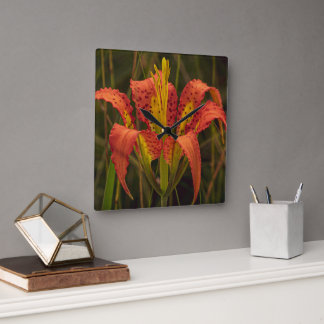 "Pine Lily" Premium Key chain Square Wall Clock