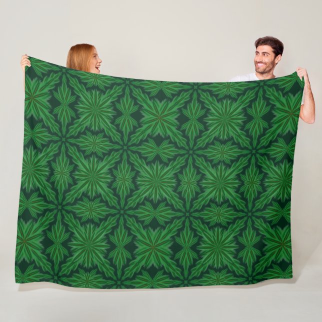 Pine Mandala Forest Fleece Blanket (3 Sizes) (In Situ)
