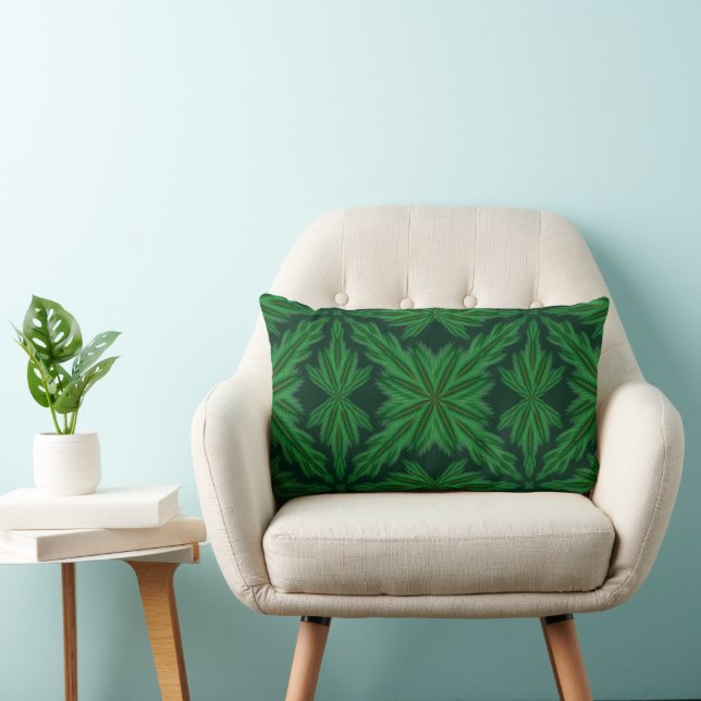 Pine Mandala Forest Lumbar Pillow (Chair)