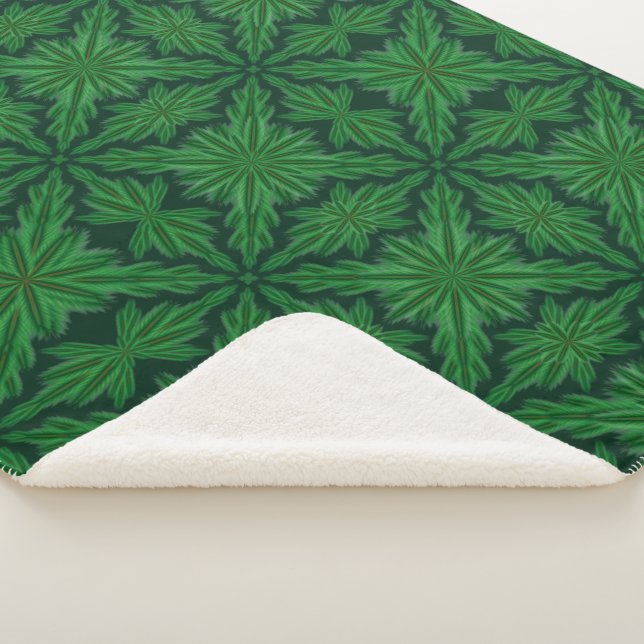 Pine Mandala Forest Sherpa Blanket (3 Sizes) (3/4)