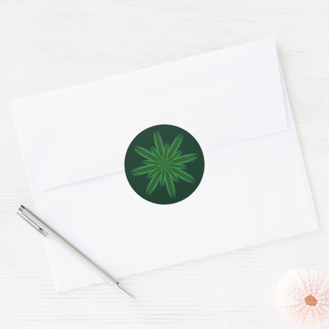 Pine Mandala Forest Sticker (Envelope)