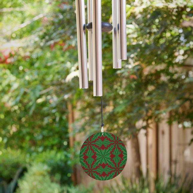 Pine Mandala Garnet Wind Chime (Backyard)